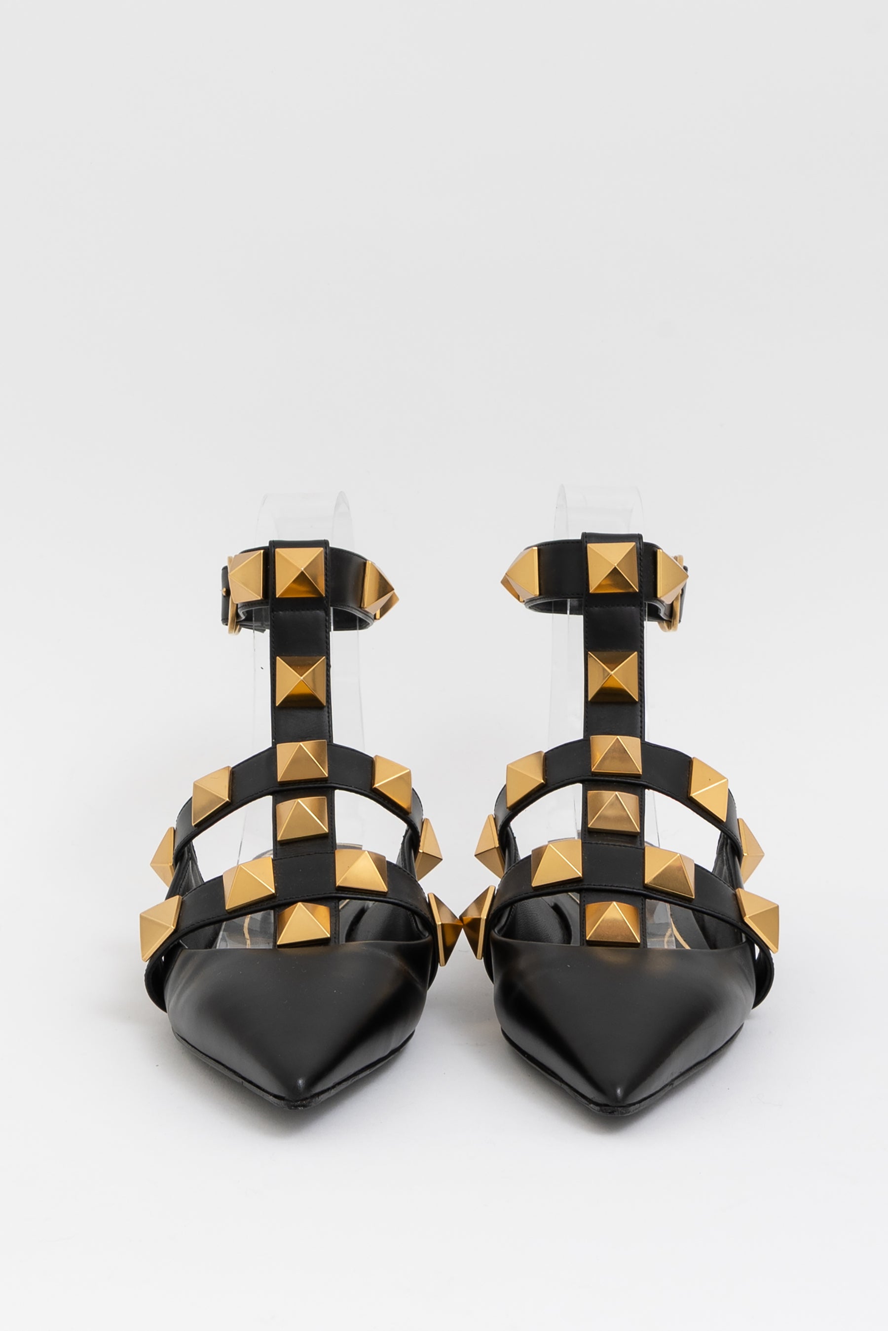 Roman Stud Pointed Ballerina Flats