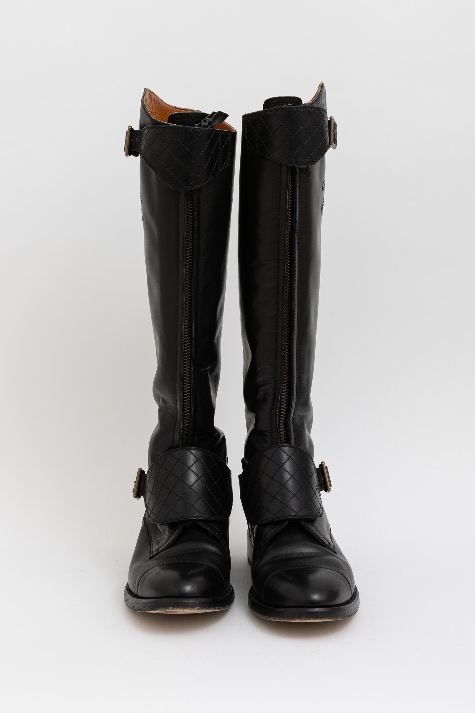 Logo Knee-High Riding Boots