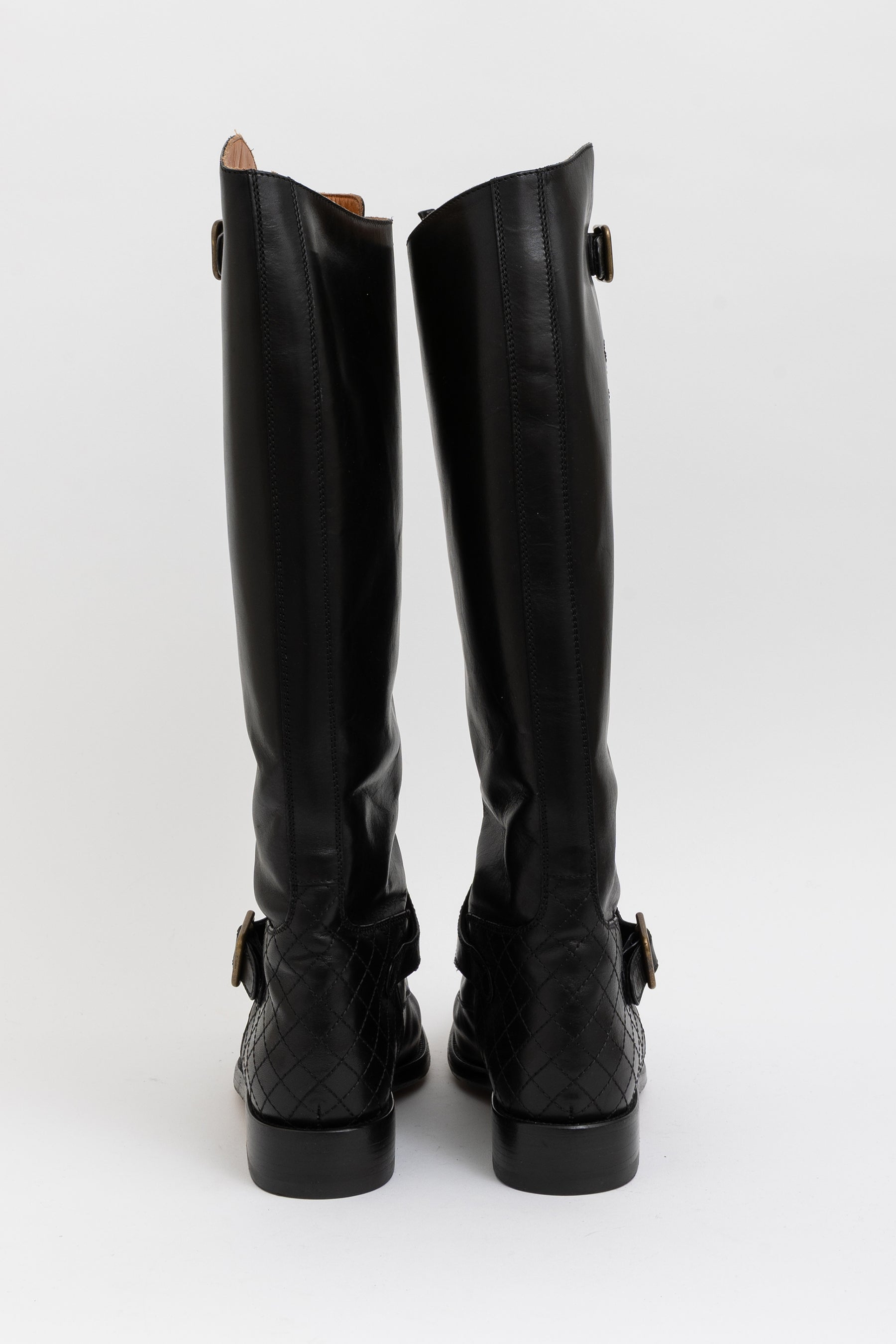Logo Knee-High Riding Boots