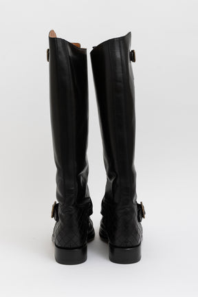 Logo Knee-High Riding Boots