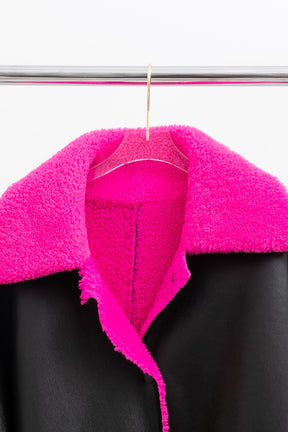 Reversible Shearling Pea Coat