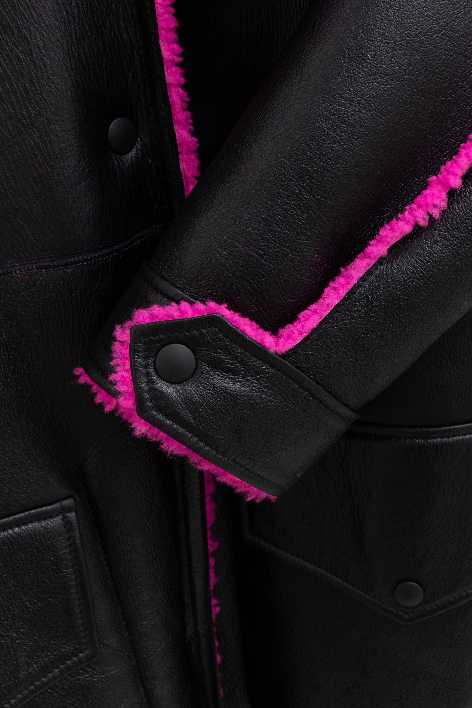 Reversible Shearling Pea Coat