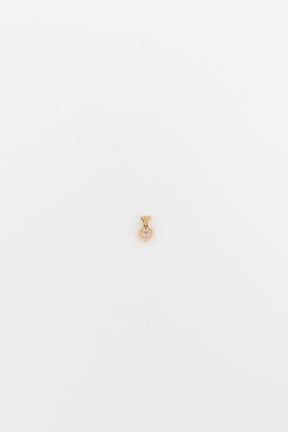 Fleur des Lis Bail Heart Pendant In Pink Morganite