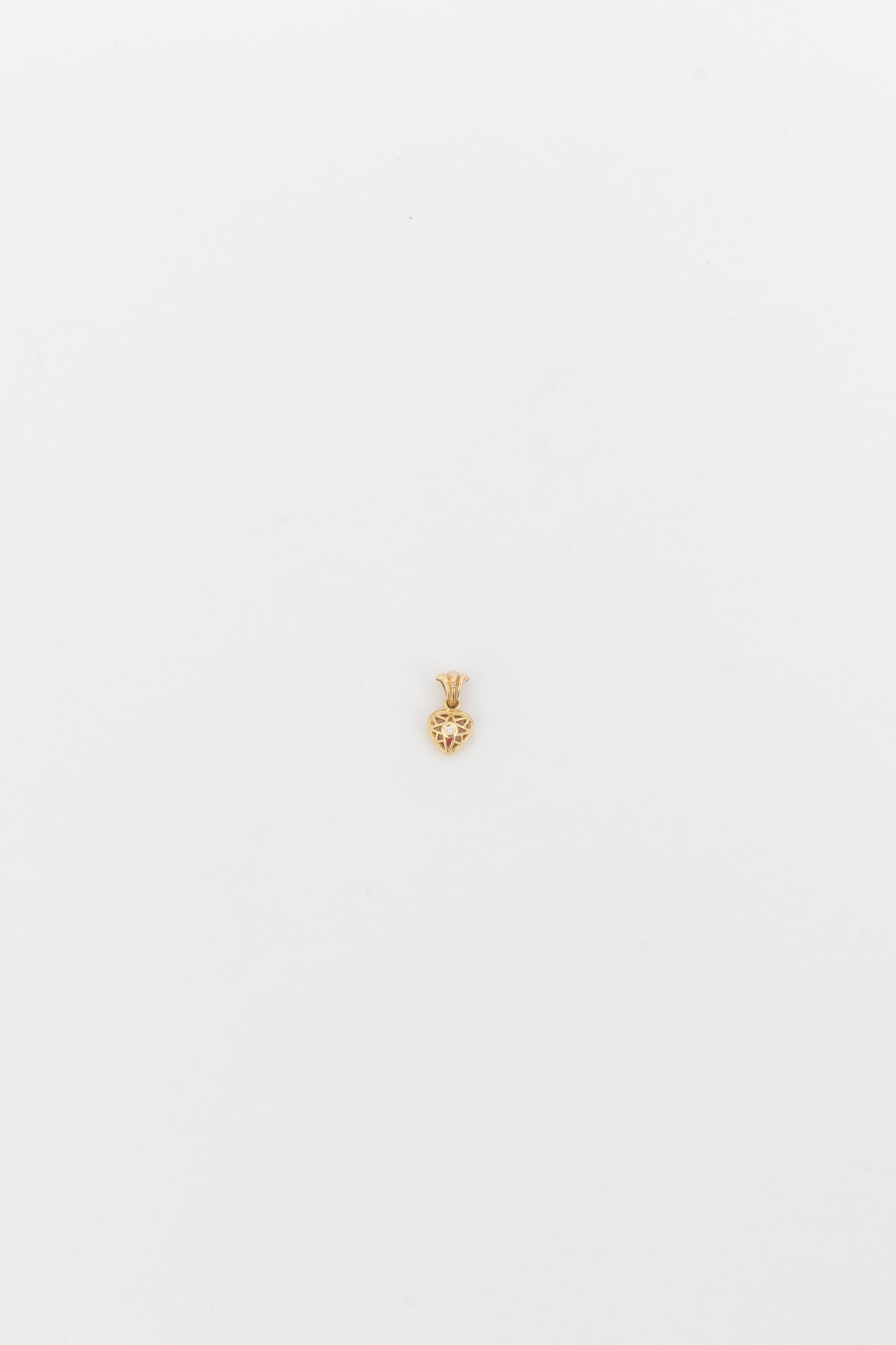 Fleur des Lis Bail Heart Pendant In Pink Morganite