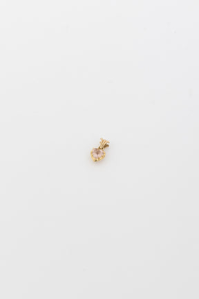 Fleur des Lis Bail Heart Pendant In Pink Morganite