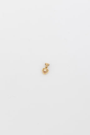 Fleur des Lis Bail Heart Pendant In Pink Morganite