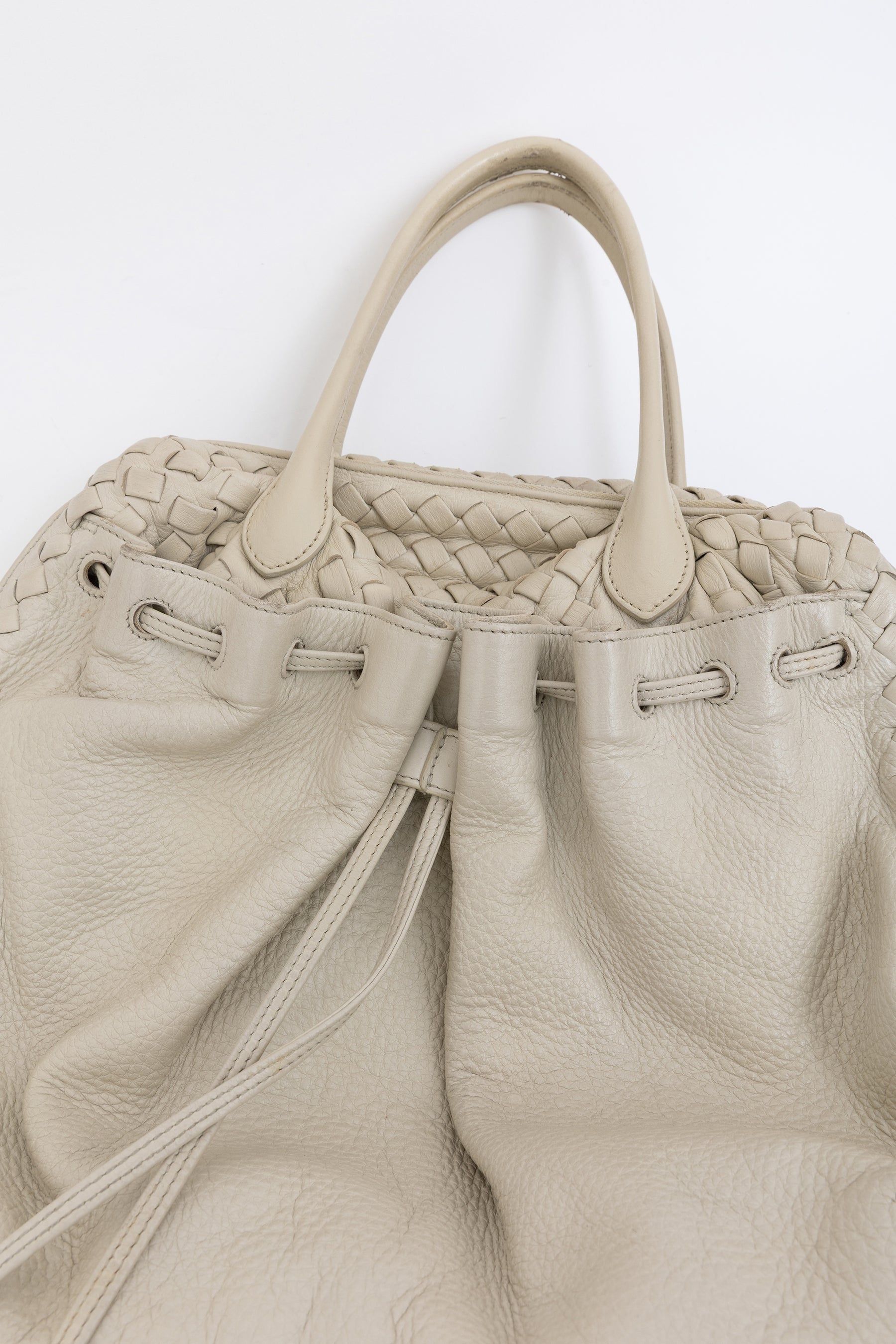 Drawstring Top Handle Bag