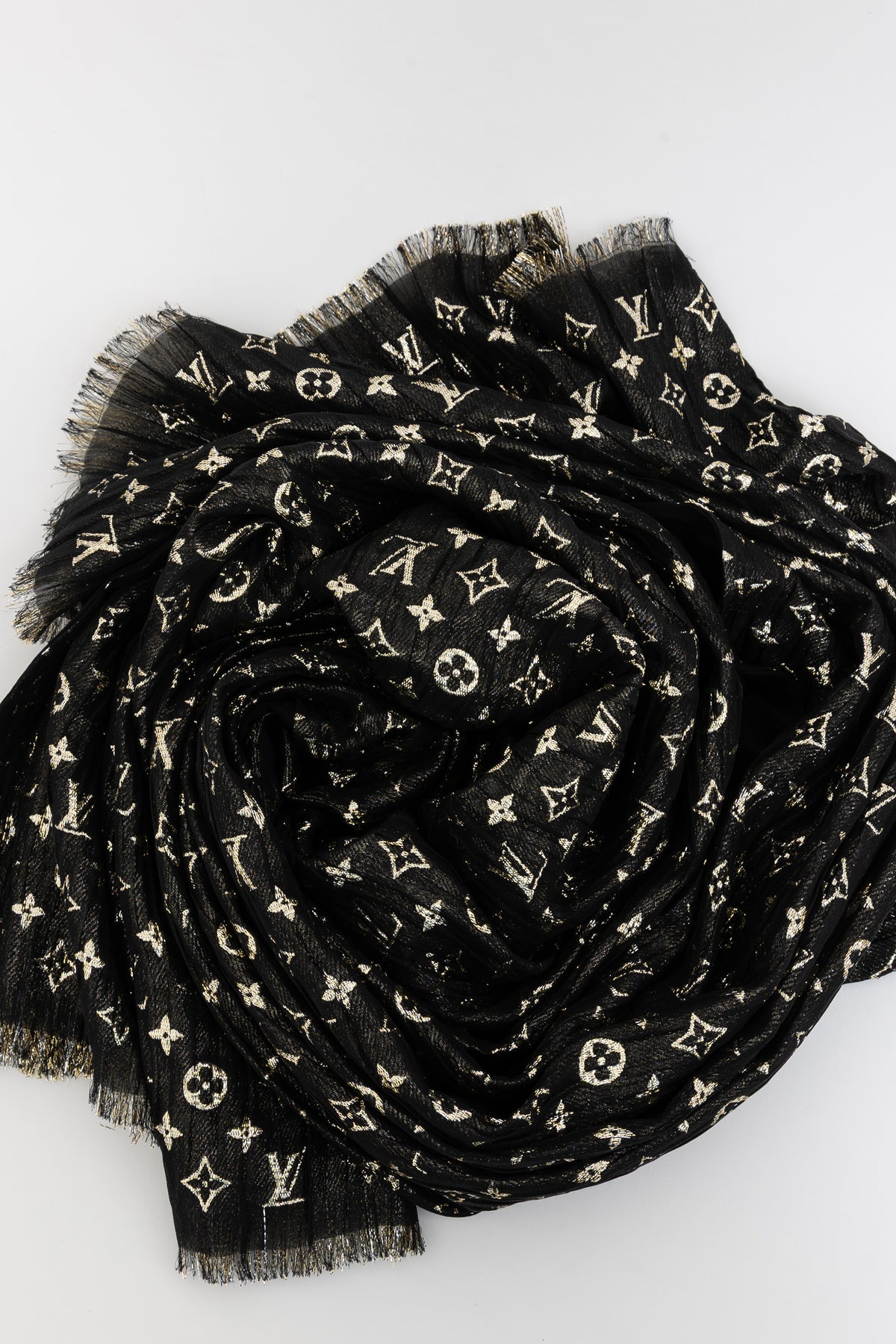 So Glitter Monogram Silk Shawl