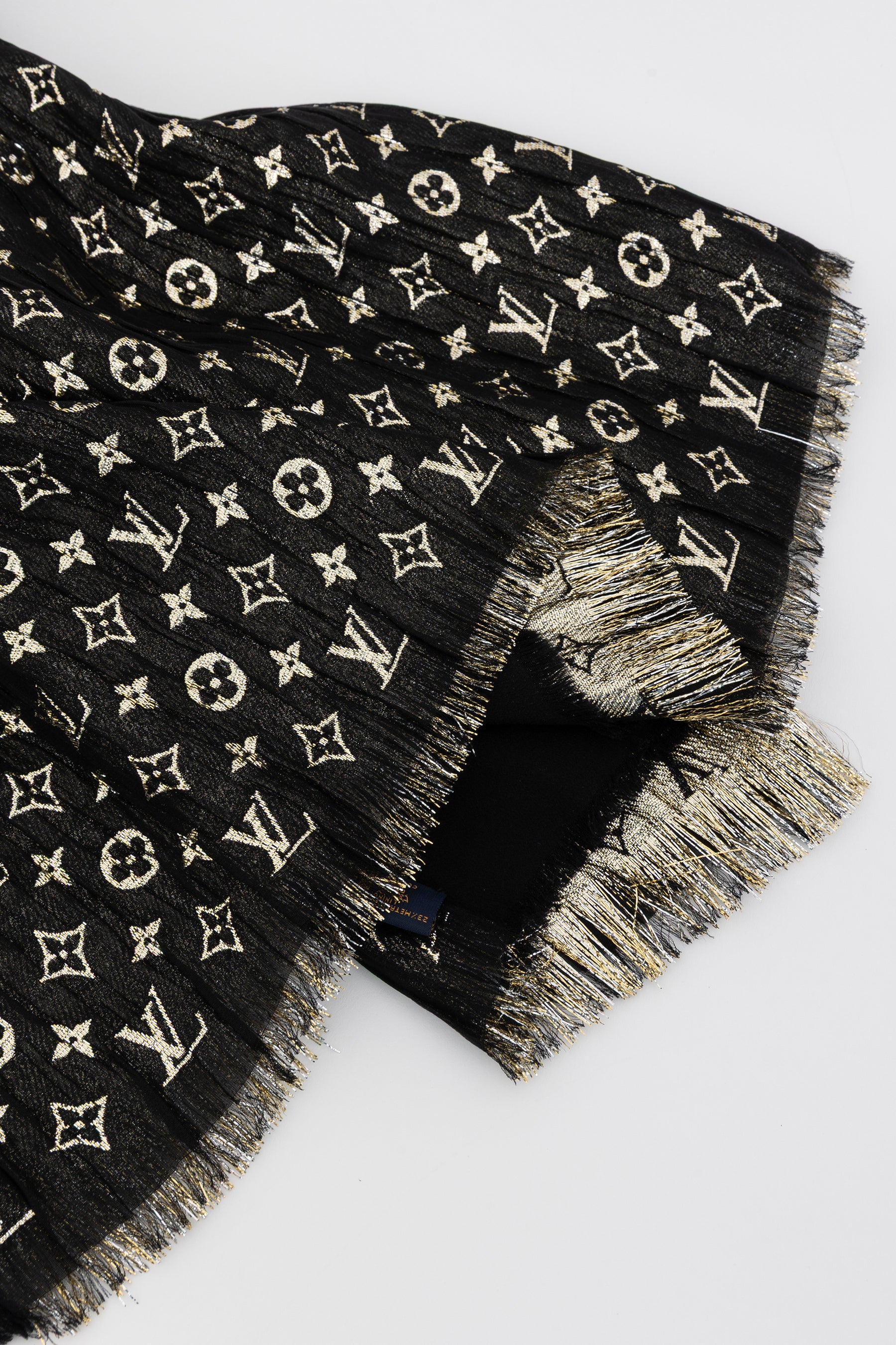 So Glitter Monogram Silk Shawl