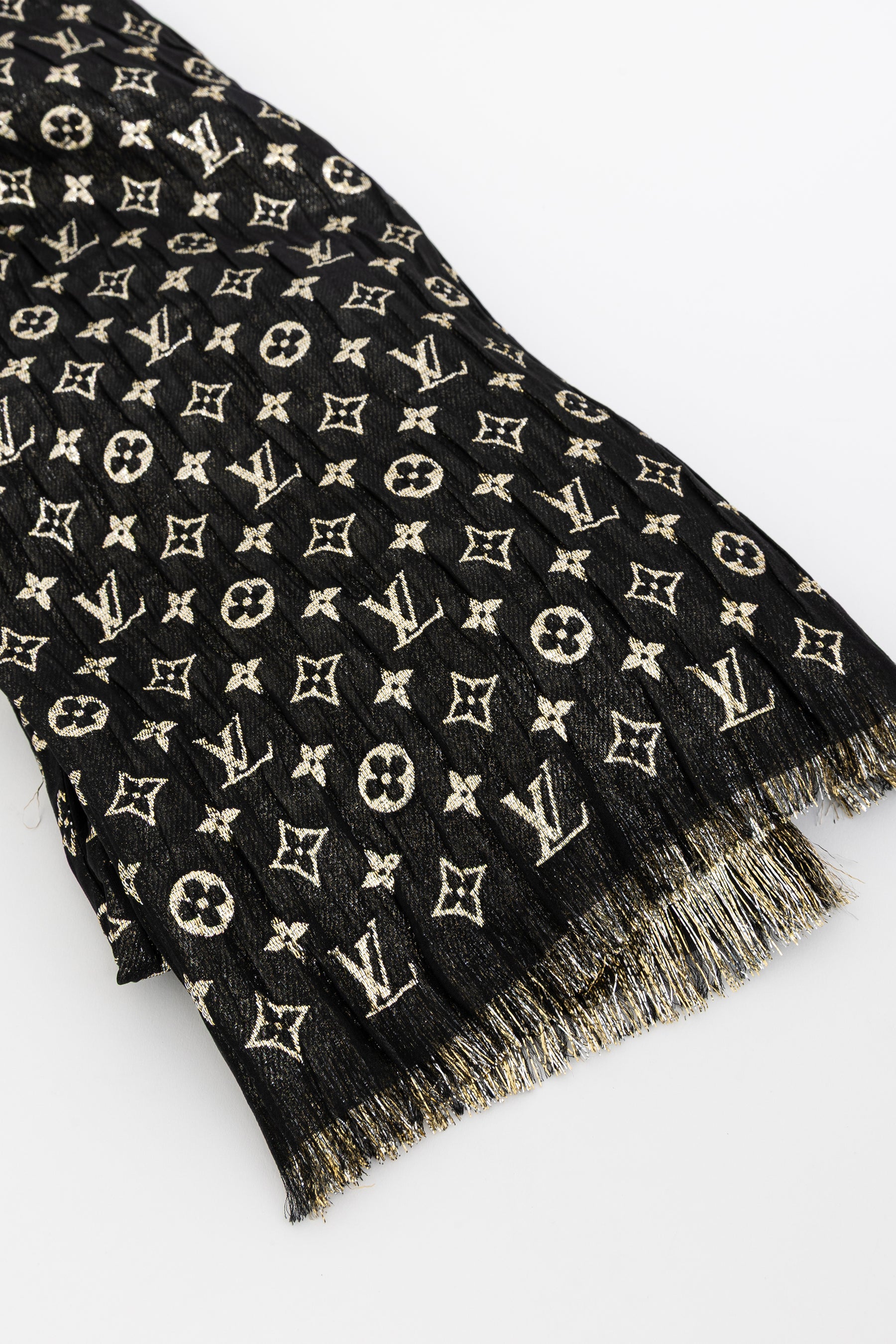 So Glitter Monogram Silk Shawl