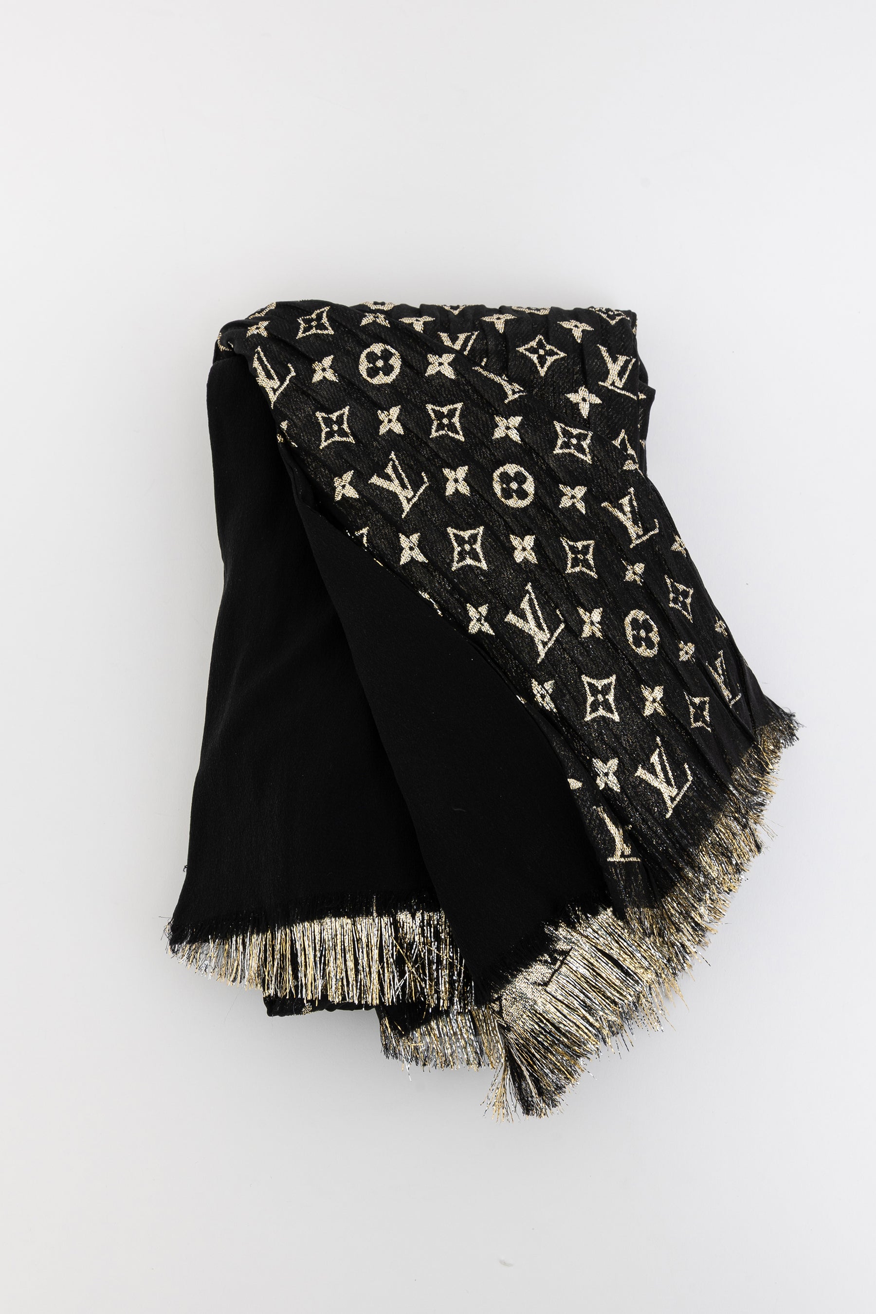 So Glitter Monogram Silk Shawl