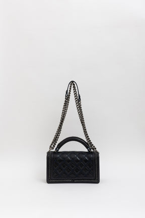 Boy Top Handle Chain Around Bag