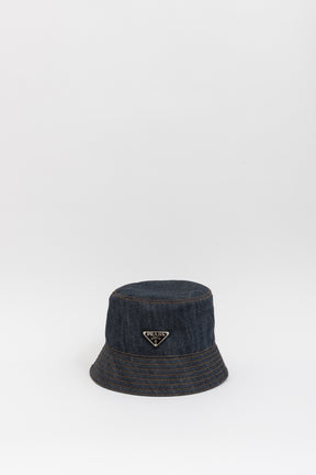 Denim Logo Bucket Hat