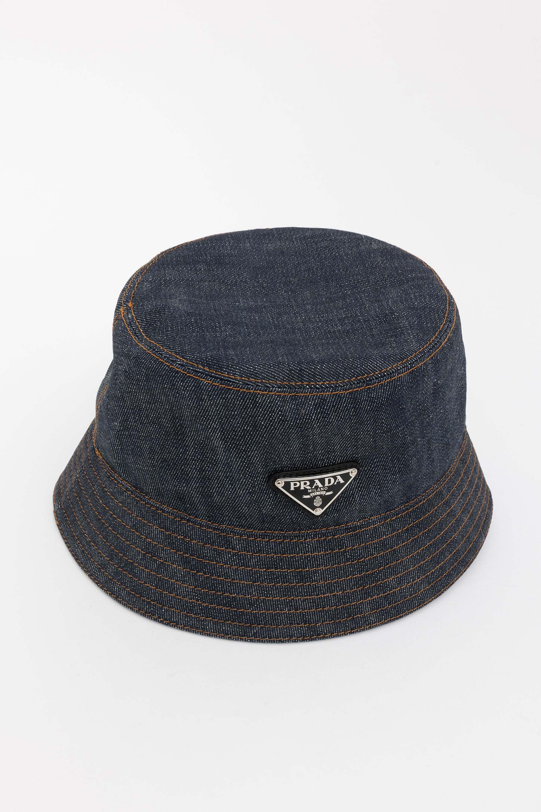 Denim Logo Bucket Hat