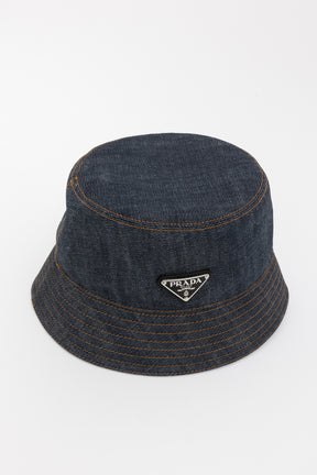 Denim Logo Bucket Hat