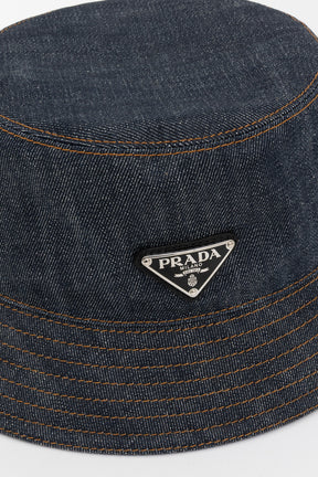 Denim Logo Bucket Hat