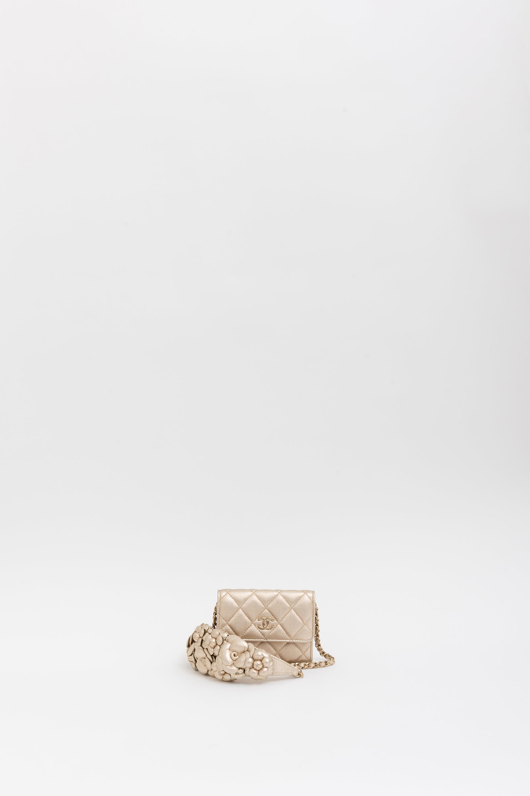 Camellia Strap Mini Card Holder on Chain