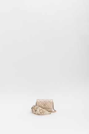 Camellia Strap Mini Card Holder on Chain