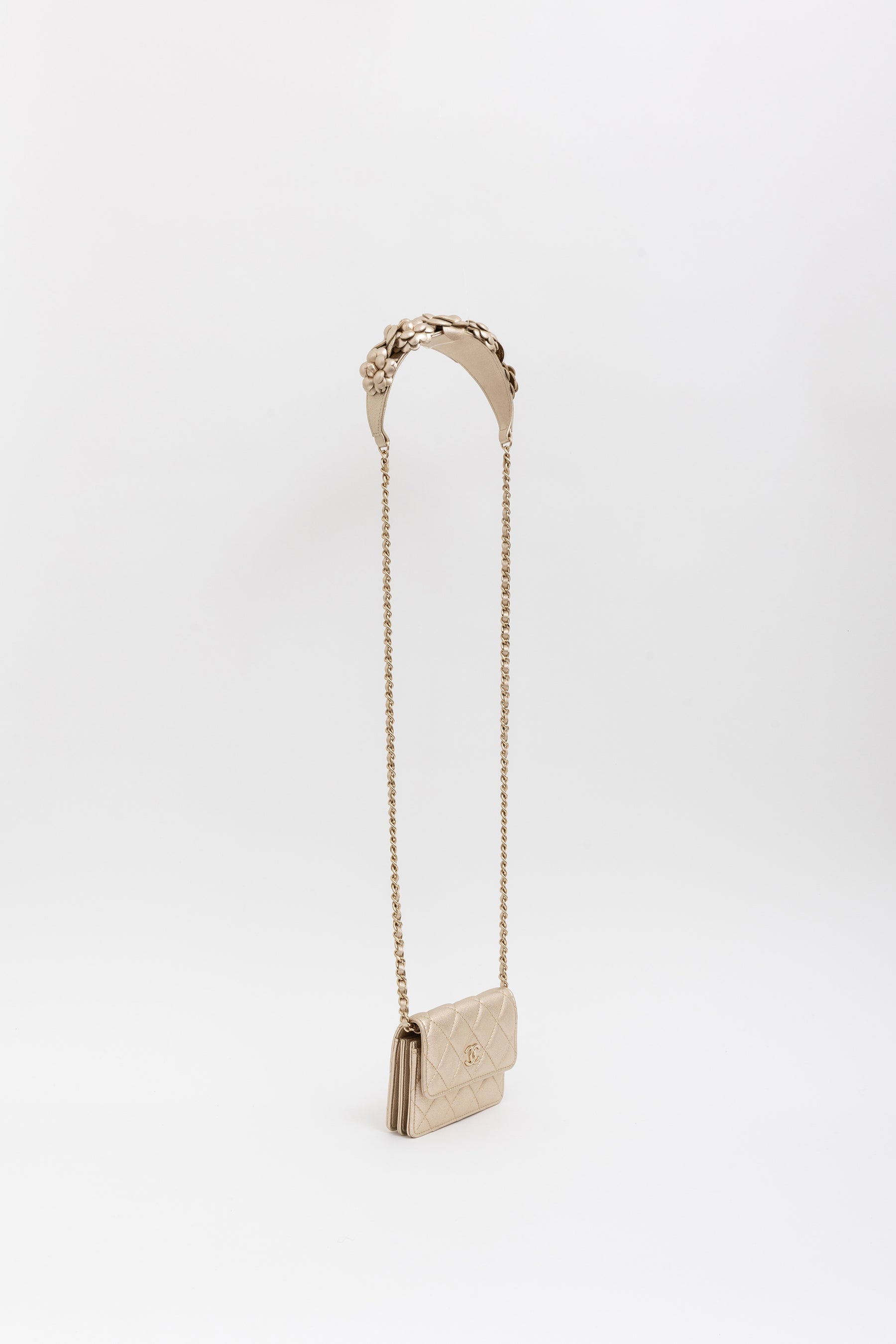 Camellia Strap Mini Card Holder on Chain