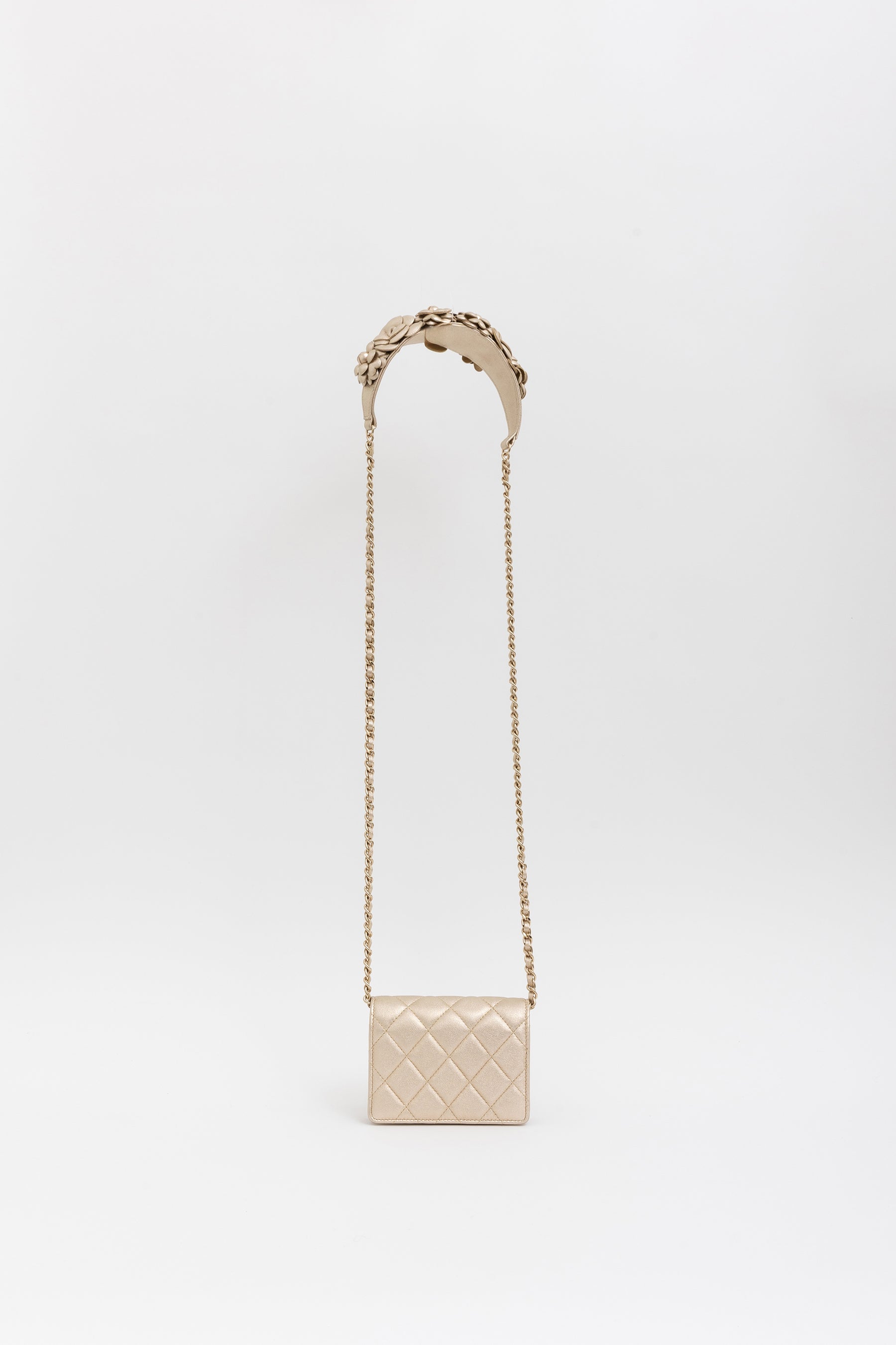 Camellia Strap Mini Card Holder on Chain
