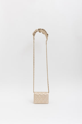Camellia Strap Mini Card Holder on Chain