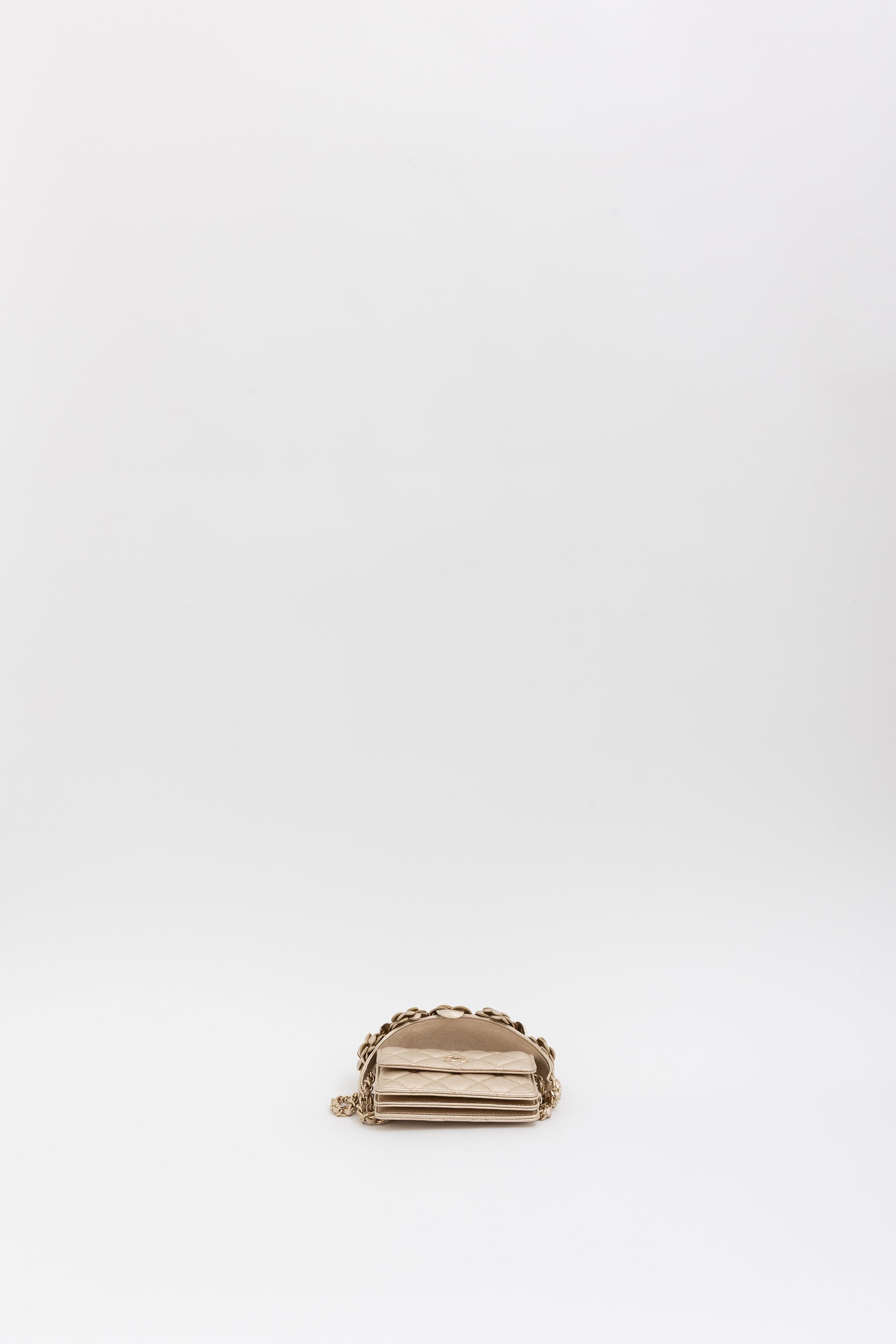 Camellia Strap Mini Card Holder on Chain