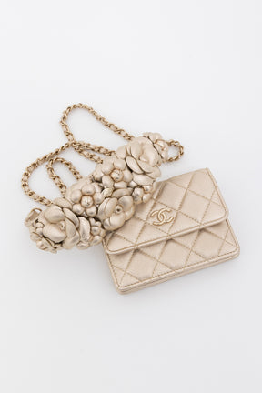 Camellia Strap Mini Card Holder on Chain