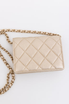 Camellia Strap Mini Card Holder on Chain