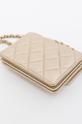 Camellia Strap Mini Card Holder on Chain