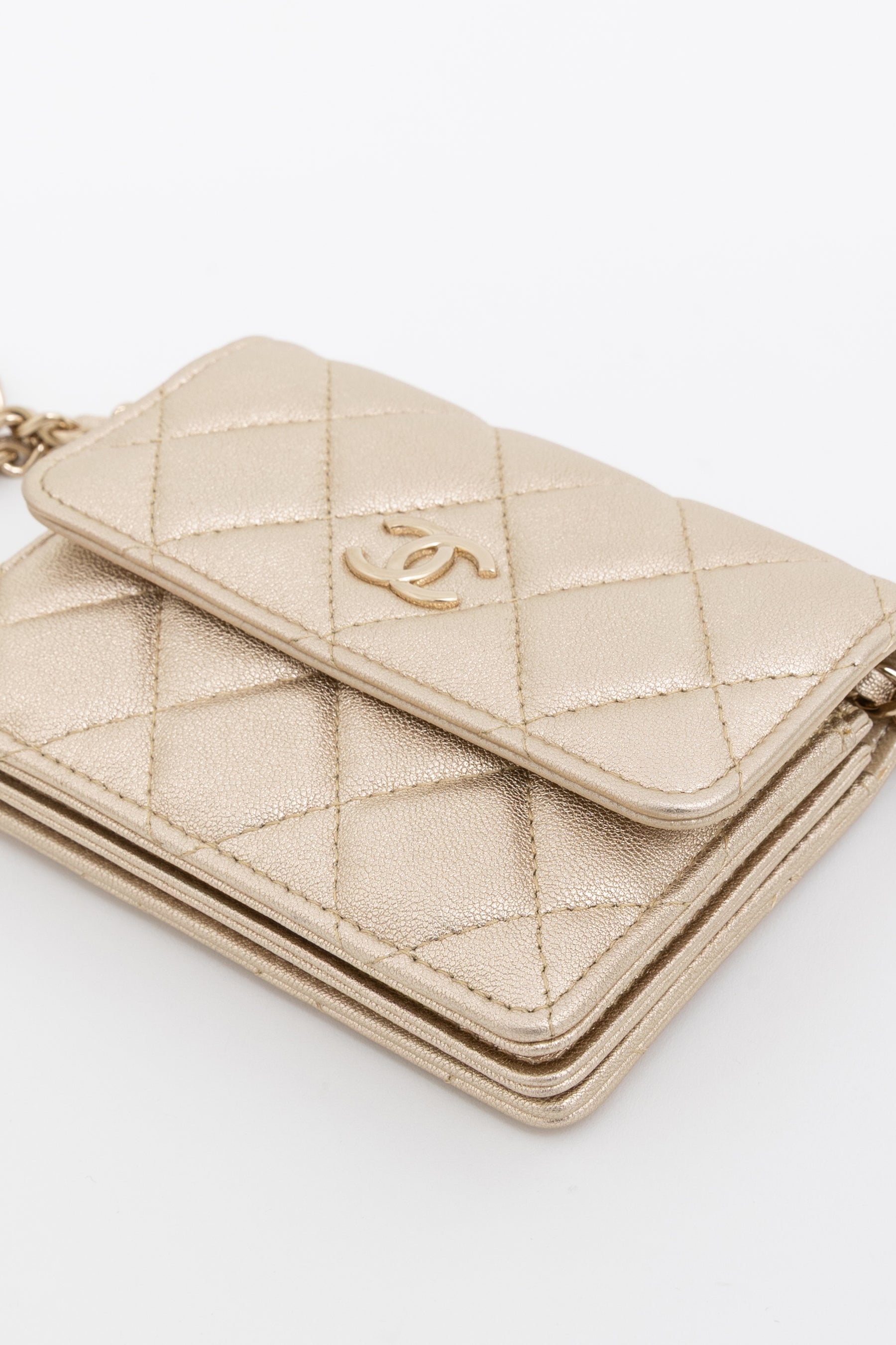 Camellia Strap Mini Card Holder on Chain