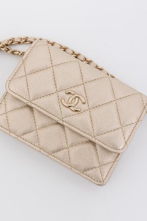 Camellia Strap Mini Card Holder on Chain