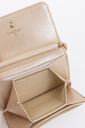 Camellia Strap Mini Card Holder on Chain