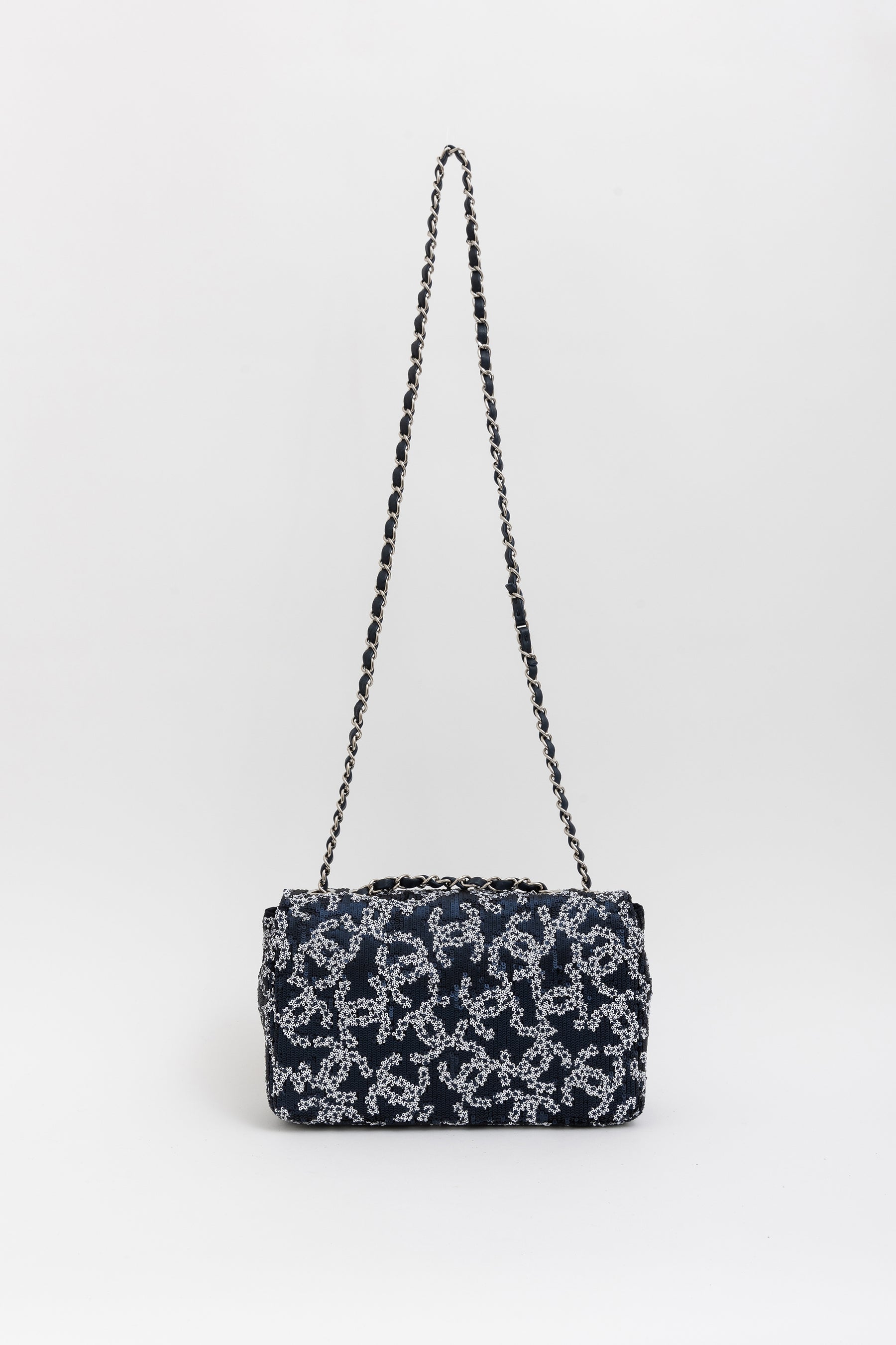 Medium CC Sequin Single Flap Bag