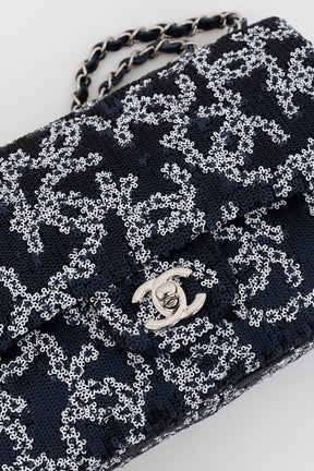 Medium CC Sequin Single Flap Bag