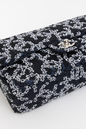 Medium CC Sequin Single Flap Bag