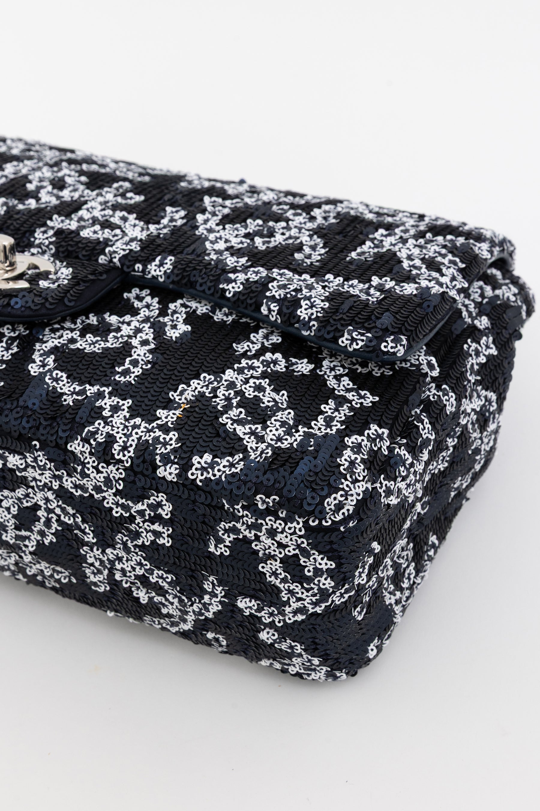 Medium CC Sequin Single Flap Bag