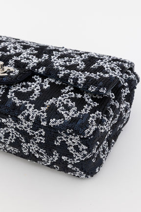 Medium CC Sequin Single Flap Bag