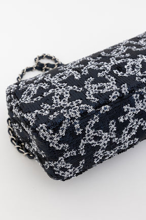 Medium CC Sequin Single Flap Bag