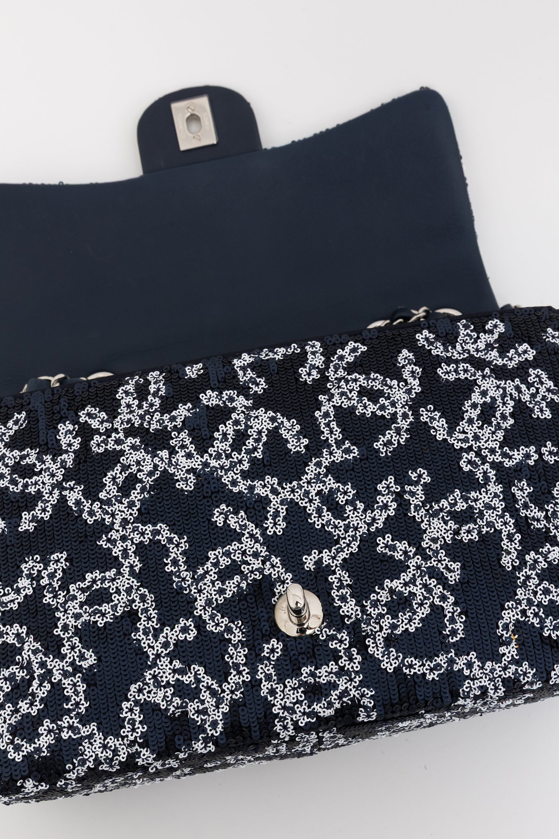 Medium CC Sequin Single Flap Bag