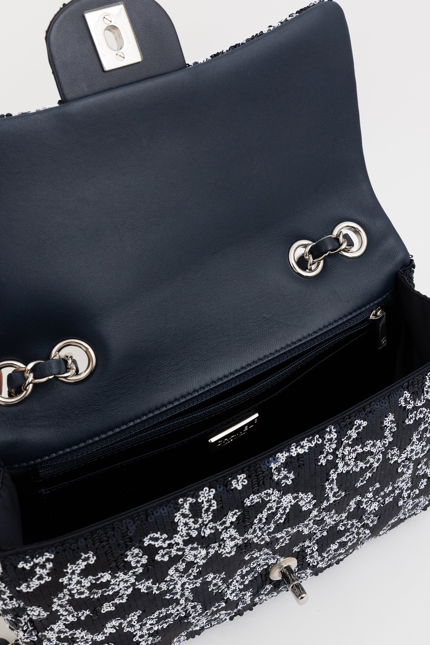 Medium CC Sequin Single Flap Bag