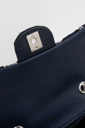 Medium CC Sequin Single Flap Bag