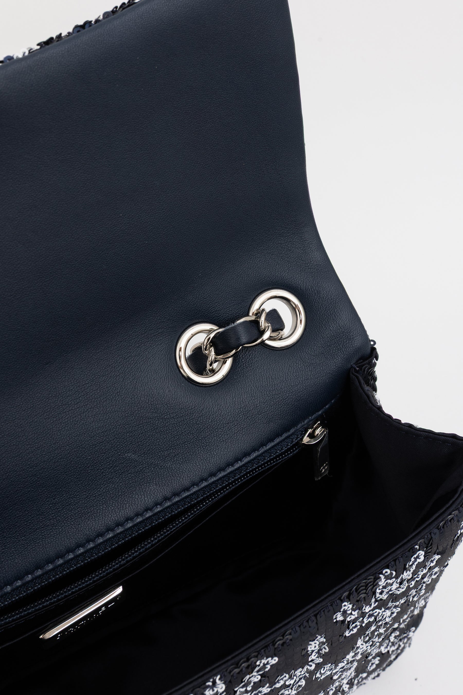 Medium CC Sequin Single Flap Bag