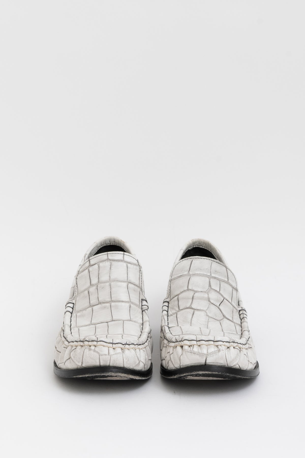Croc-Embossed Loafers