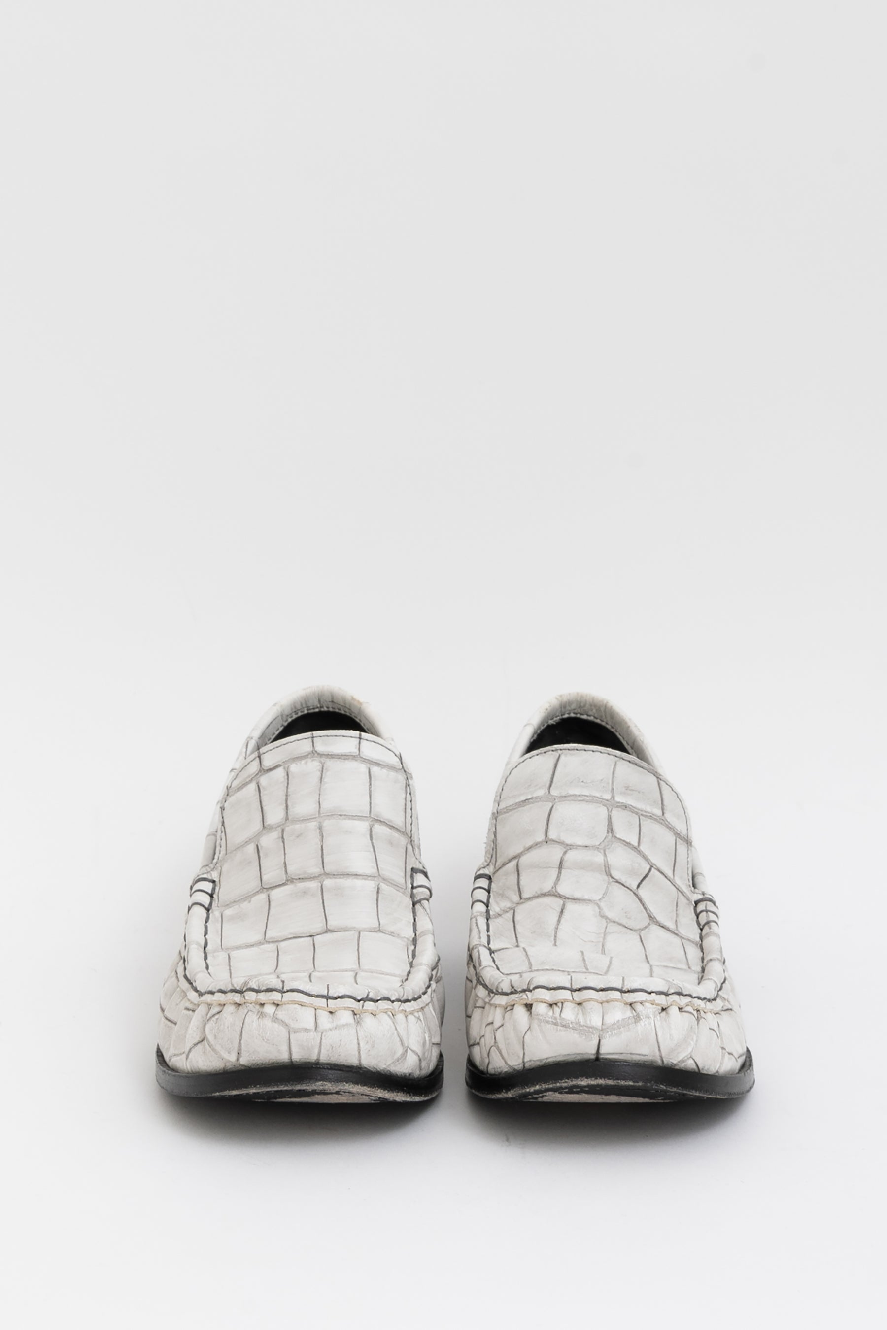 Croc-Embossed Loafers