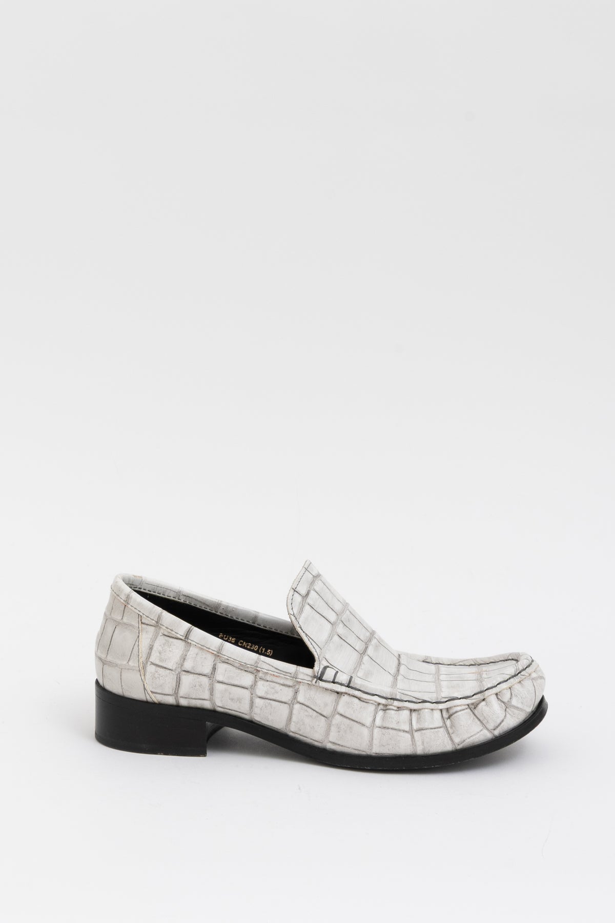 Croc-Embossed Loafers