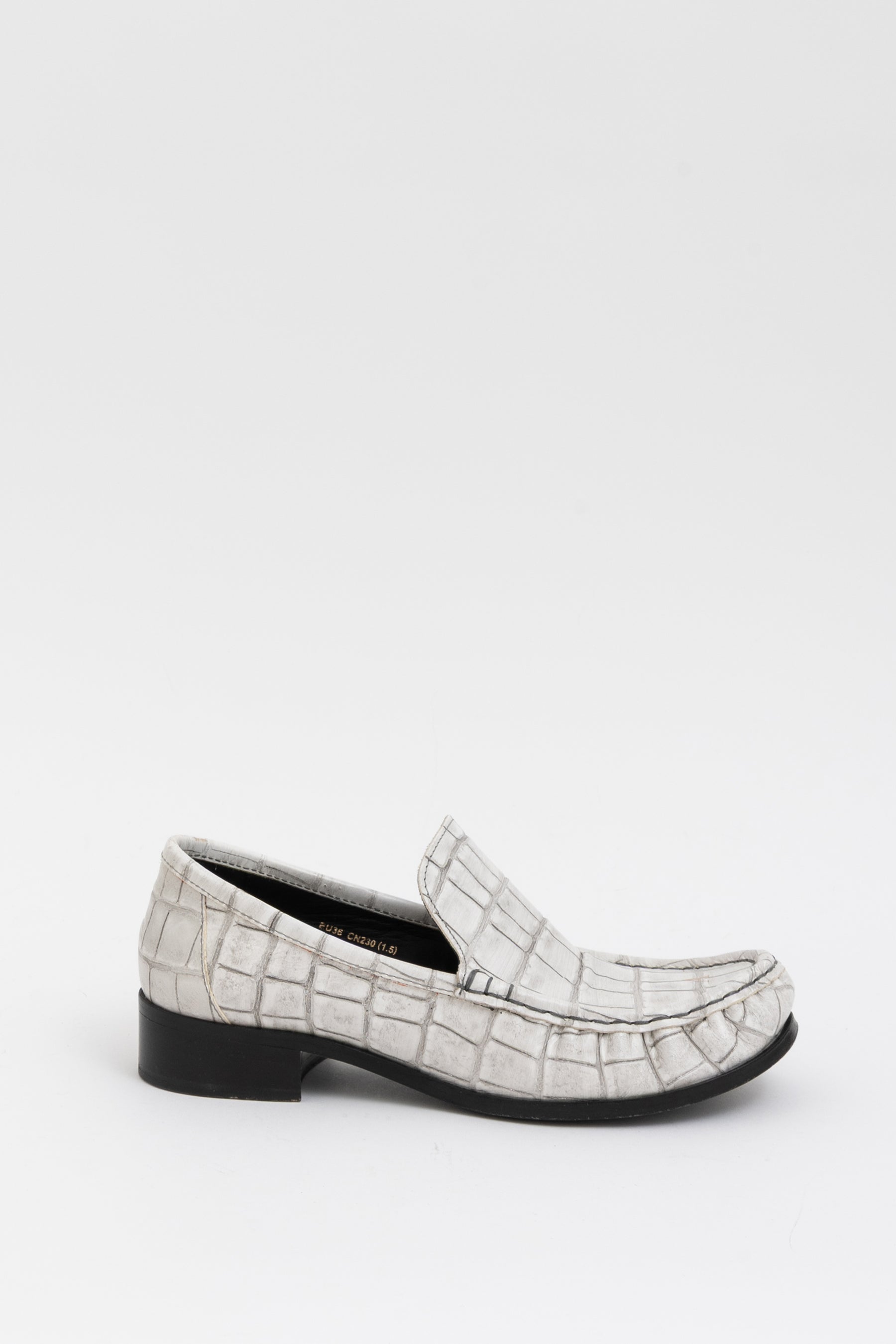 Croc-Embossed Loafers