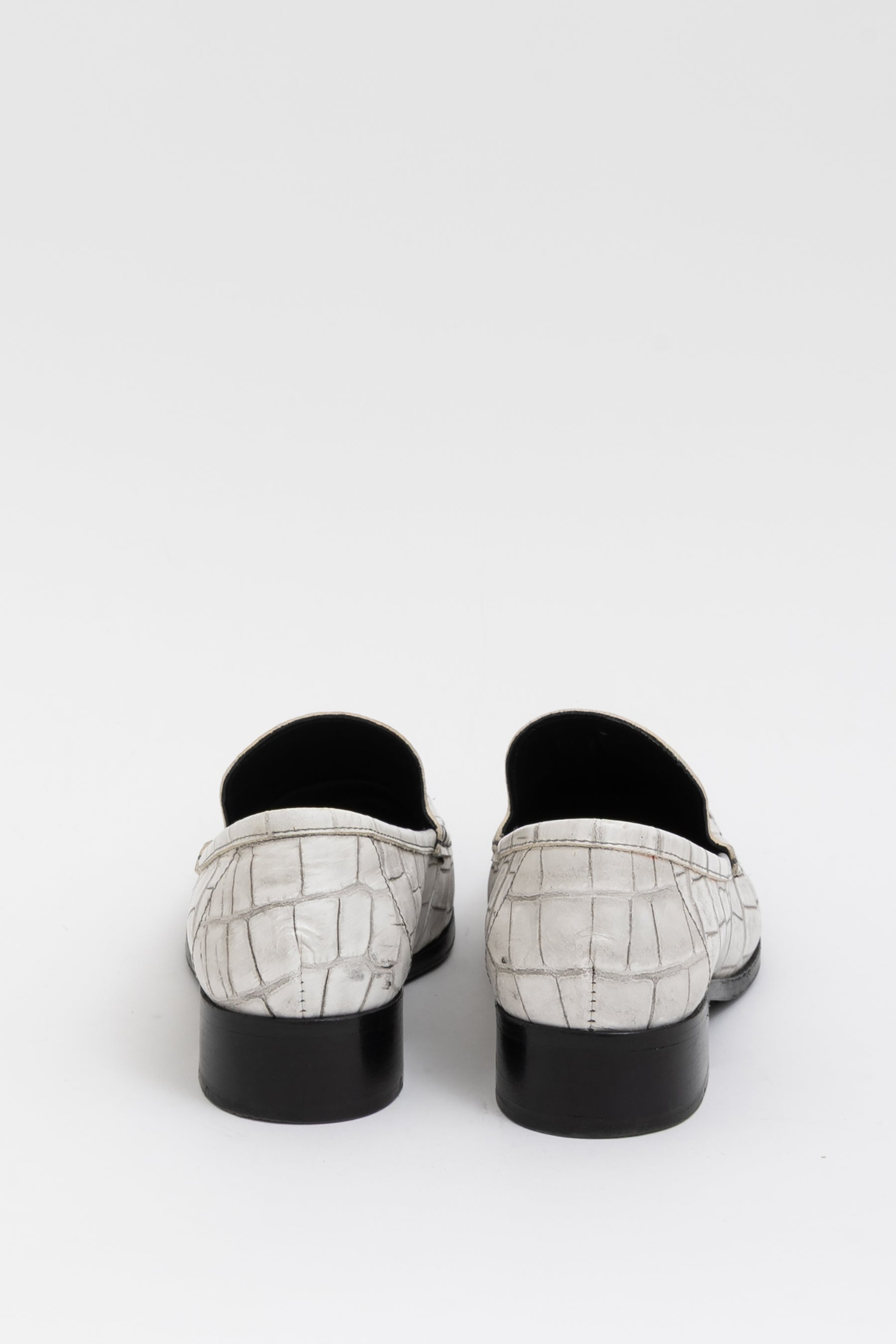 Croc-Embossed Loafers