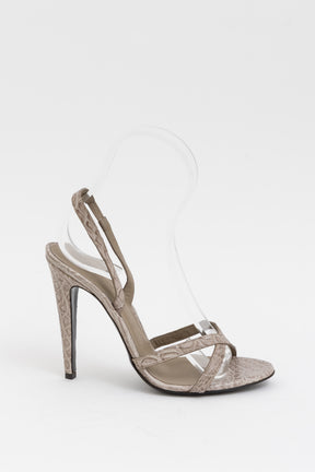 Croc-Embossed Sandals