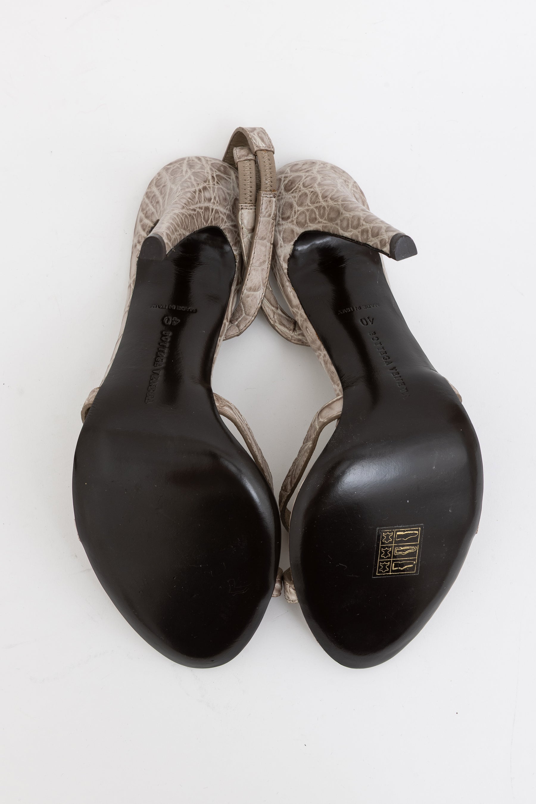 Croc-Embossed Sandals