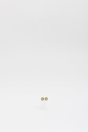 Crystal CC Pearl Button Earrings